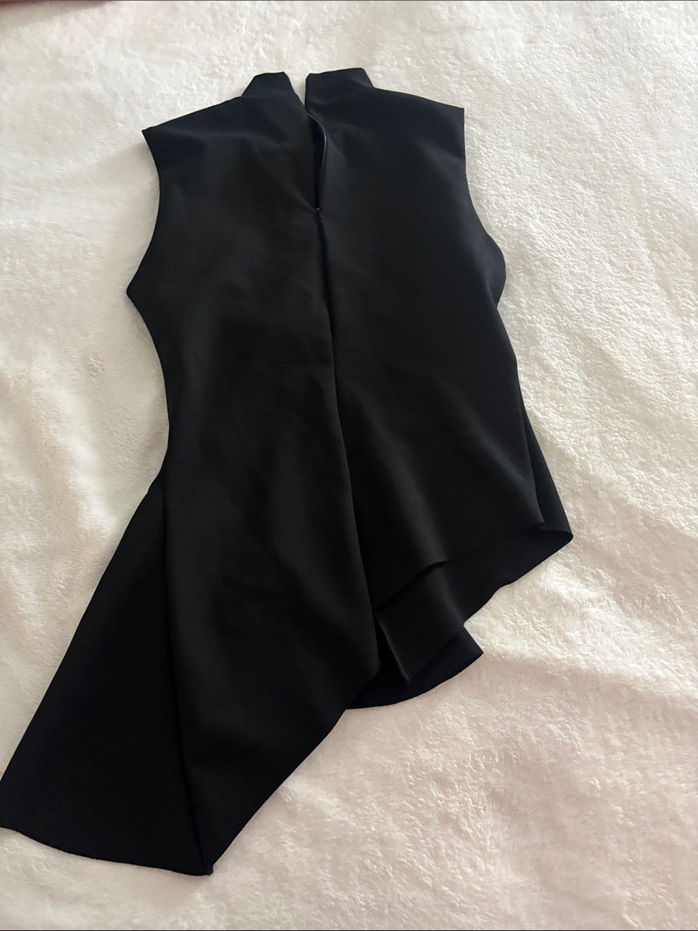 Zara Black Asymmetrical Sleeveless Dress Top
